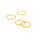 Ring-Verbinder aus 18k vergoldetem 304 Edelstahl 12mm – IP-Beschichtung – 4 Stück