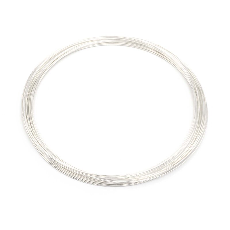 Memory Wire aus Kohlenstoffstahl  für Colliers in silberfarben 12cm 20 Windungen