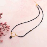 Glasschliffperlen Würfel schwarz 2mm 1 Strang...