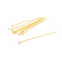 Ösenstifte aus Messing mit 18k Goldbeschichtung 50mm...