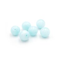 Jadeperlen in hellblau 12mm 6 Stück