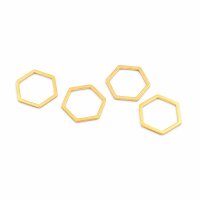 kleine Verbinder als Honigwabe 12 x 13,5 mm in goldfarben...