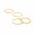 schlichte Verbinder als Honigwabe 16 x 18 mm in goldfarben aus 304 Edelstahl 4 Stück