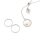 Verbinder als Ring aus 304 Edelstahl in platinfarben 16mm 4 Stück