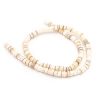 Heishi Perlen aus Muscheln in naturfarben 5x2mm 1 Strang...