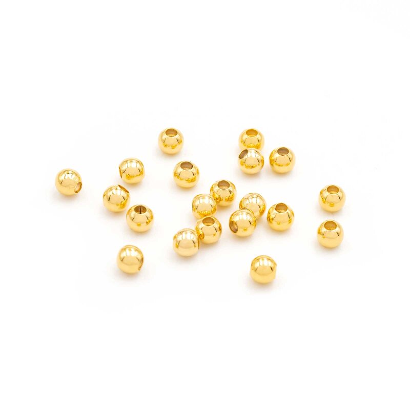 Zwischenperle aus Messing 24k Goldbeschichtung 2x3mm 20 Stück