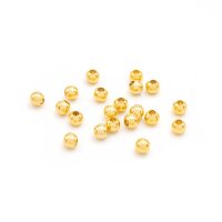 Zwischenperle aus Messing 24k Goldbeschichtung 2x3mm 20...