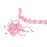 Rocailles Glasperlen 3 mm Rosa Opak - 20 g ca. 600...