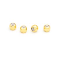 Stopperperlen aus Messing mit langanhaltender 18K...