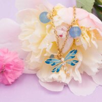 Perlen aus Achat in blau 8mm 12 Stück