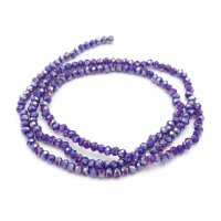 Glasschliffperlen Indigo mit Perlenglanz 2x3 mm – 1...