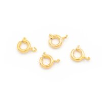 Federring aus Messing mit 18K Goldbeschichtung, 4 Stück