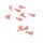 Quasten in rosa mit goldfarbener Beschichtung 10er Set