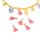 Quasten in rosa mit goldfarbener Beschichtung 10er Set