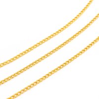 Gliederkette aus Aluminium 4,2 x 2,7 mm in KC goldfarben 2 m