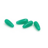 Glasperlen als Tropfen in Smaragdgrün 20x8mm, 4...