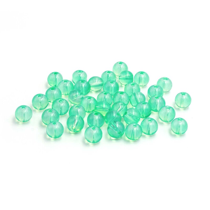 Perlen aus Opalite 8 mm in seegrün 40 Stück