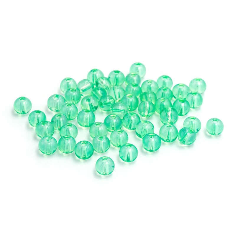 Perlen aus Opalite 6 mm in seegrün 50 Stück