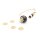 Perlkappen Blüte aus Messing mit 18K Goldbeschichtung, 8 mm, 4 Stück