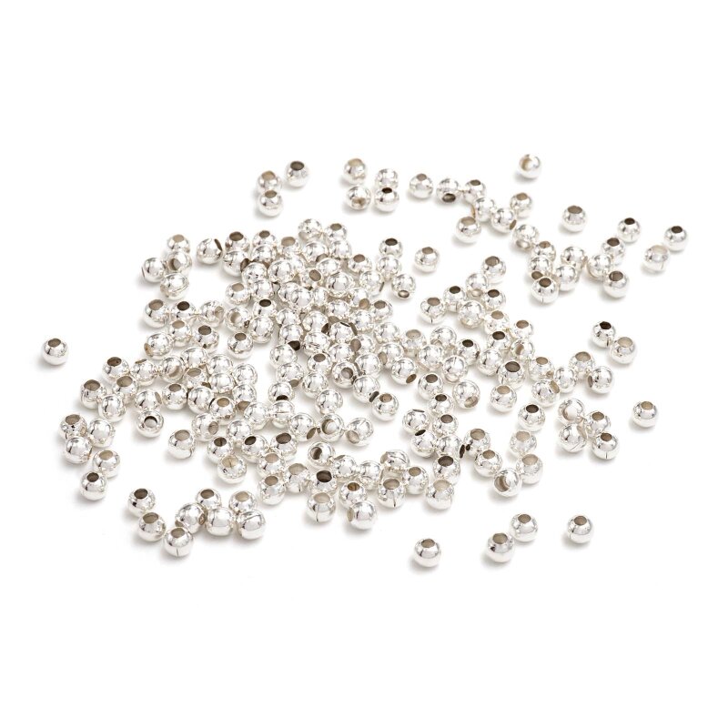 Zwischenperlen in Silberfarben 2 mm 200 Stück