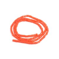 Glasschliffperlen als Würfel in Koralle 2,5 mm 1...