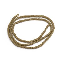 Glasschliffperlen als Würfel in Khaki 2,5 mm 1...