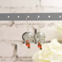 Glasschliffperlen als Würfel in Khaki 2,5 mm 1...