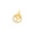 Zirkonia Anhänger als Kobra in einem Ring aus Messing mit 18K Goldbeschichtung 11 mm