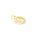Zirkonia Anhänger als Kobra in einem Ring aus Messing mit 18K Goldbeschichtung 11 mm