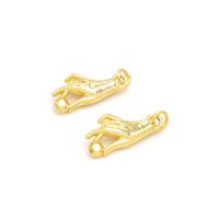 Anhänger als Hand mit 18K Goldbeschichtung 19 mm  2...