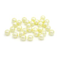 Glaswachsperlen in Vanille 8 mm 30 Stück