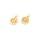 Edelstahl Anhänger als Plättchen mit Sonnensymbol mit PVD-Goldbeschichtung, 12 mm, 2 Stück