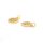 Edelstahl Anhänger als Plättchen mit Sonnensymbol mit PVD-Goldbeschichtung, 12 mm, 2 Stück