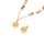 Edelstahl Anhänger als Plättchen mit Sonnensymbol mit PVD-Goldbeschichtung, 12 mm, 2 Stück