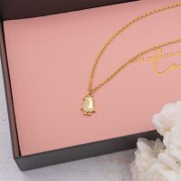 Zirkonia Anhänger als Pinguin aus Messing mit 18K...