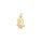 Zirkonia Anhänger als Pinguin aus Messing mit 18K Goldbeschichtung 15 mm