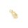 Zirkonia Anhänger als Pinguin aus Messing mit 18K Goldbeschichtung 15 mm
