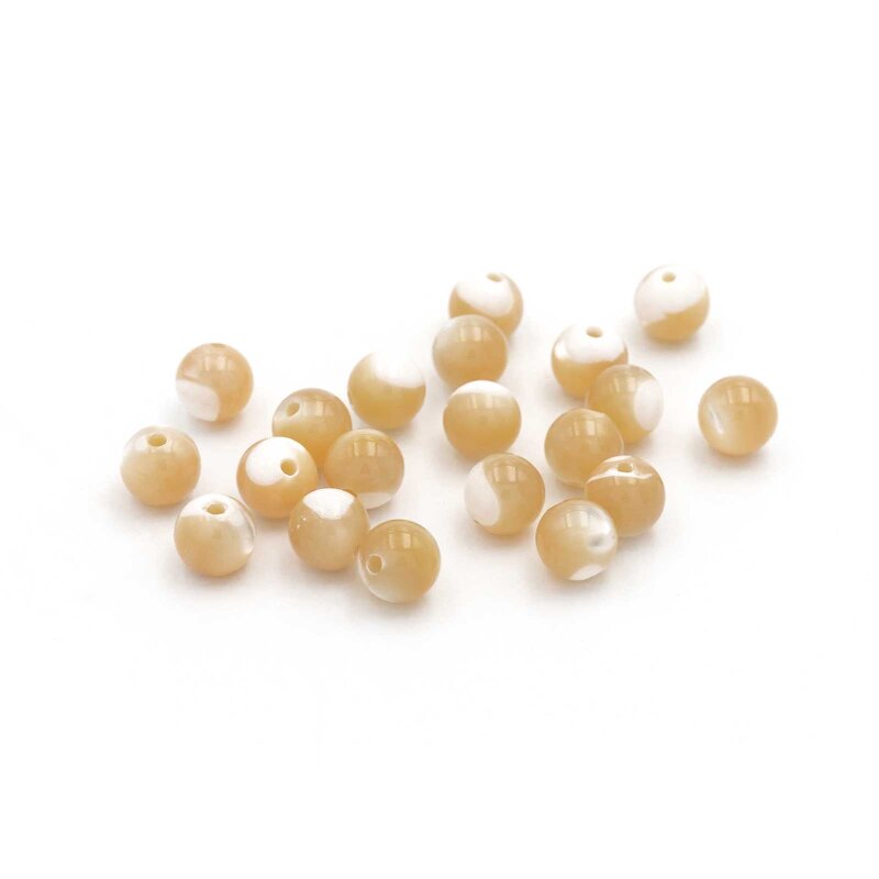 Perlen aus Trochus Muscheln 6 mm 20 Stück