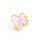 Teddybär Anhänger aus Resin in rosa mit 14K Goldbeschichtung und Strasssteinen 24 mm