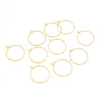 Creolen aus 316 Edelstahl mit 18K Goldbeschichtung, 20...