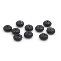 Rondelle aus Schwarzem Achat mit gefrostetem Rand 4x8  mm...