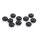 Rondelle aus Schwarzem Achat mit gefrostetem Rand 4x8  mm 10 Stück