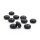 Rondelle aus Schwarzem Achat mit gefrostetem Rand 4x8  mm 10 Stück