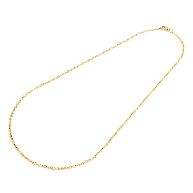Gliederkette aus 304 Edelstahl 45 cm mit PVD-Beschichtung goldfarben