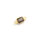 Goldfarbener Verbinder als Rechteck aus 925S mit facettiertem Rauchquarz 14x6 mm
