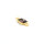 Goldfarbener Verbinder als Rechteck aus 925S mit facettiertem Rauchquarz 14x6 mm