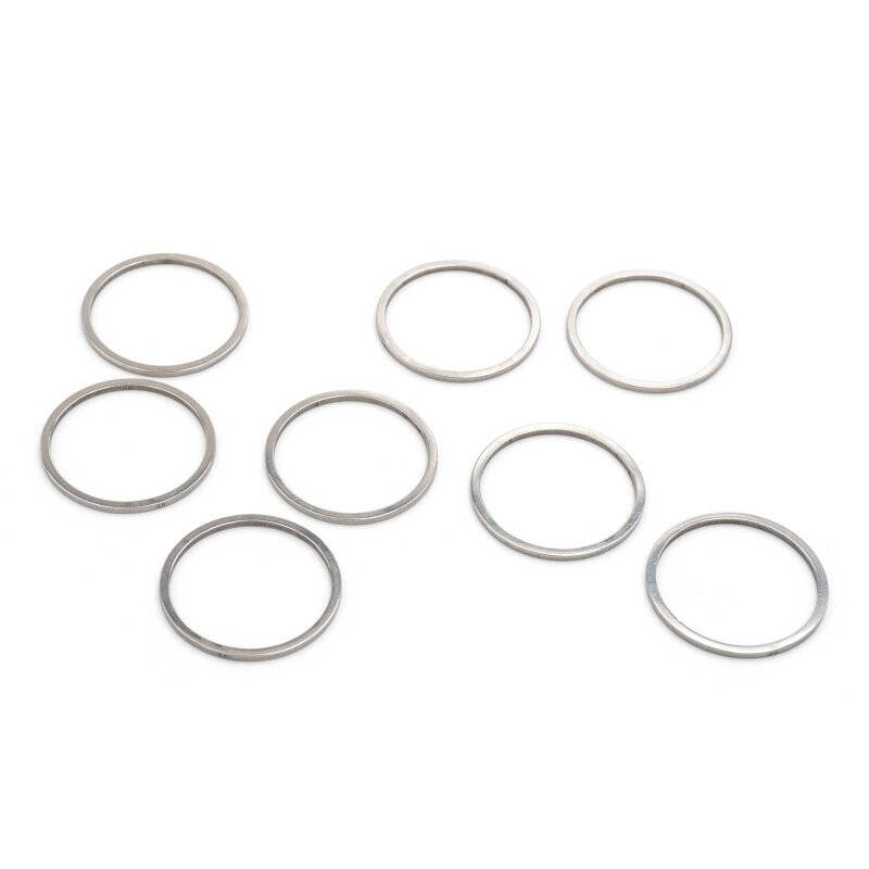 Verbinder als Ring aus 304 Edelstahl in platinfarben 20 mm 8 Stück