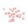 Porzellanperlen in Rosa glasiert runde Keramikperlen 6,7x5,5 mm 20 Stück