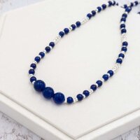 Facettierte Perlen aus Jade in Nachtblau 8 mm 10 Stück