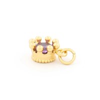 Kronenanhänger aus Messing mit 18k Goldbeschichtung...